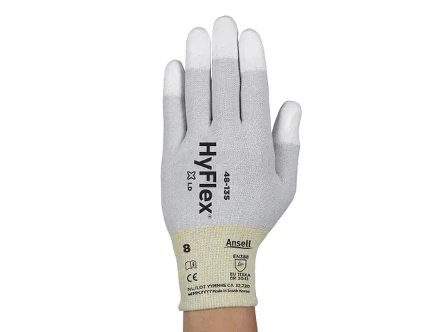 Ansell HyFlex 48-135 ESD handschoenen wit maat 6 144 paar