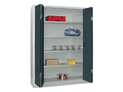 Vouwdeurkast 1950x1500x400mm 4legborden Verzinkt Ral7035 Front Ral7016
