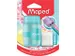 potloodslijper + gom Connect Soft Touch assorti pastelkleuren, op blis