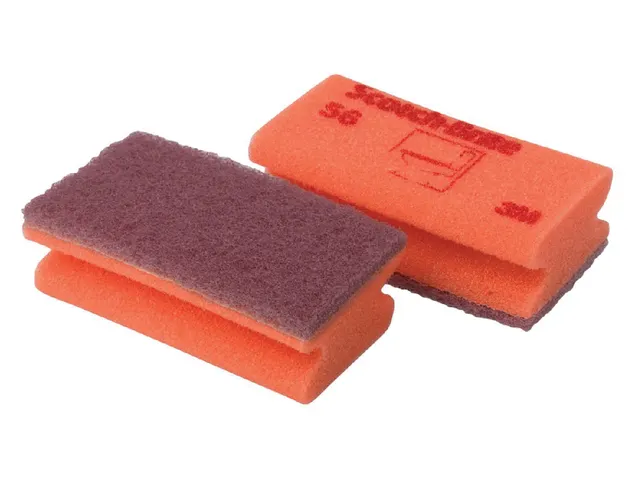 Schuurspons Scotch -Brite delicate oppervlakken 70x133mm rood 10 stuks