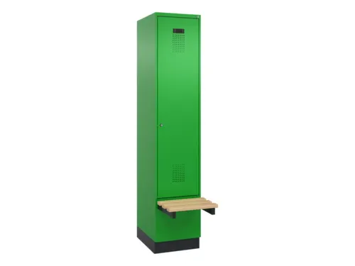 locker met bank,HxBxD 1950x400x815mm,1vak,vak B 400mm,cilinderslot