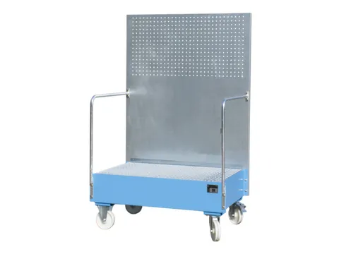 Verrijdbare Opvangbak,V. 2X200L Vat,Opvangvol. 215L