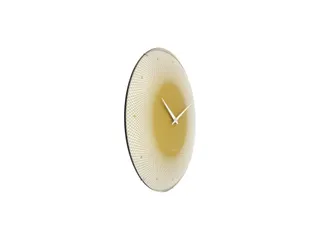 Wandklok Nextime dia 50cm bolvormig glas geel kunststof Deep - 1