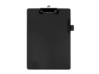 Klembord Quantore A4 staand PVC zwart met 100mm klem + penlus