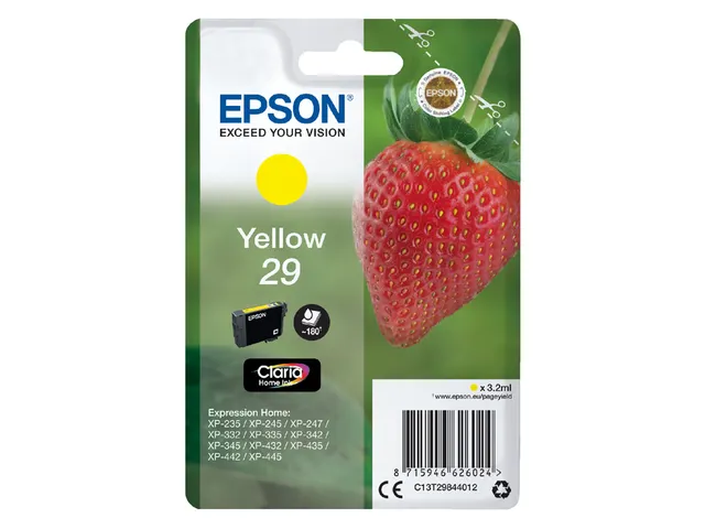 Cartouche d’encre Epson 29 T2984 C13T29844012 Jaune