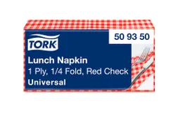 Tork 509350 Lunchservet Red Check 32,8x32,5cm