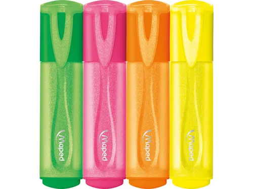 Maped Fluo'Peps Glitter markeerstiften 4 Fluor kleuren