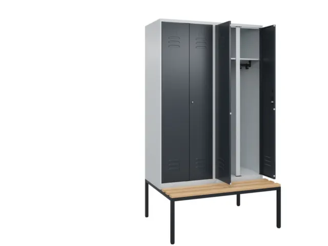 locker voor scheiding van kleding,HxBxD 2120x1200x815mm,4vak