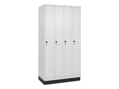 locker,HxBxD 1950x1000x500mm,4vak,vak B 250mm,draaigrendel,sokkel