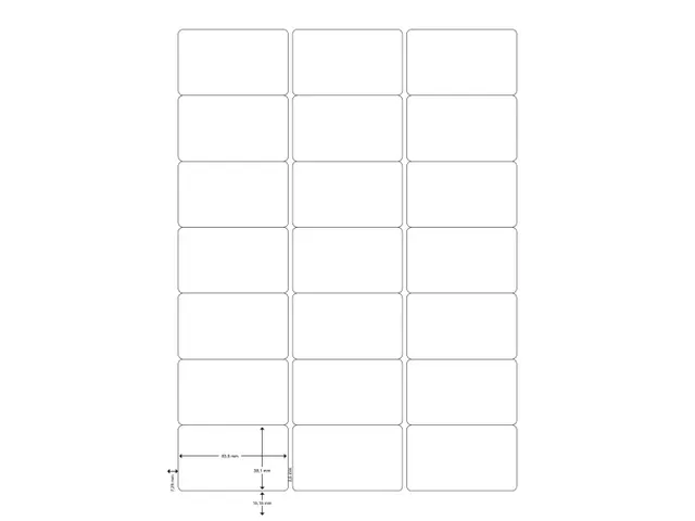 Etiquette multi-usages Q-Connect A4 63,5x38,1mm Blanc 2100pcs