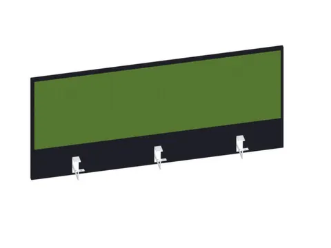 baliepaneel,v. bureau,aanbouw achter,B 1200mm,CC-zwart,BN7048-groen