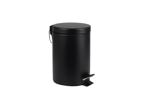 Afvalbak BRASQ pedaalemmer 3 liter zwart rvs