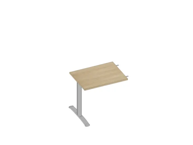 aanbouwtafel,i.h.v.,v. C-voet,HxBxD 730x800x600mm,blad eiken