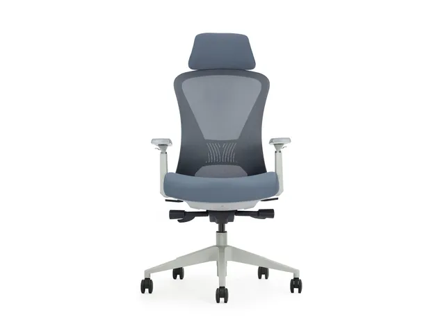 Ergonomische Bureaustoel 600 NEN-EN 1335 Grijs Mesh met Hoofdsteun