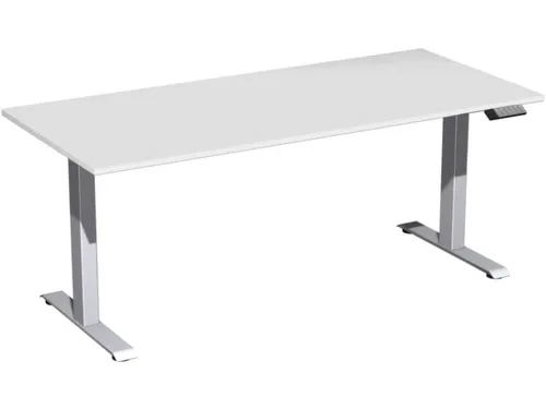 Elektrisch ihv bureau,HxBxD 730-1230x1800x800mm,blad lichtgrijs