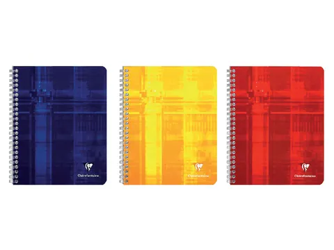 Schrift Clairefontaine Matris 210x297mm lijn 100blz spiraal Assorti