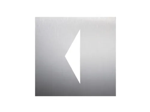 deurbord,Pijl,RVS,zelfklevend,HxB 160x160mm