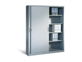 schuifdeurkast,RAL 7035,HxBxD 1950x1600x500mm,8xStalen bodem,5 OH - 1