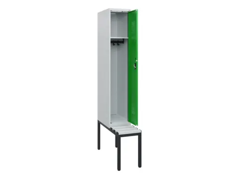 locker met bank,HxBxD 1950x300x815mm,1vak,vak B 300mm,cilinderslot