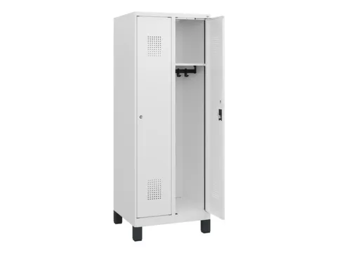 schoollocker,HxBxD 1630x600x500mm,2vak,vak B 300mm,cil.-slot,voeten