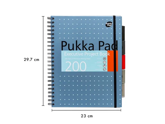 Projectboek Metallic Executive A4 lijn 5-tab 4-gaats 80 gram assorti