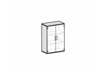 Draaideurkast Hxbxd 1150x800x430mm 3 Oh Glasdeuren Behuizing Esdoorn - 12