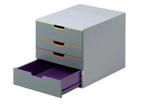 Ladenbox Durable Varicolor 4 laden grijs