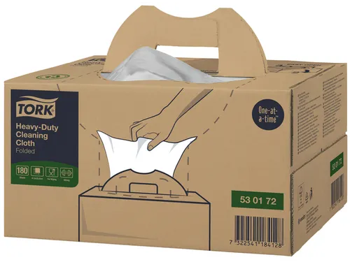 Reinigingsdoek Tork 530172 Heavy-Duty W7 Handybox 180 doeken wit 53017