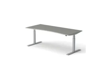 Elektrisch ihv bureau HxBxD 640-1300x2000x900/800mm blad grijs - 1