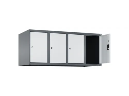 opzetkast,v. locker,4vak.,vak B 300mm,HxBxD 500x1200x500mm,vleugeldeur