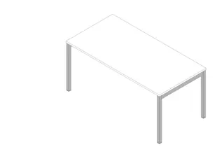 In hoogte verstelbaar bureau,HxBxD 680-760x1600x800mm,blad wit - 1