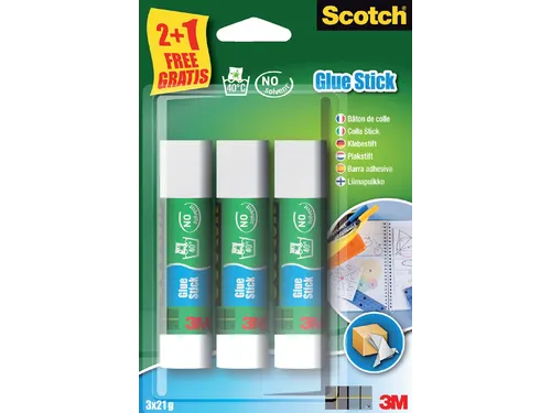 Lijmstift Scotch 21gr 2+1 gratis