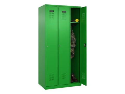 locker,HxBxD 1850x900x500mm,3vak,vak B 300mm,cil.-slot,staand op vloer