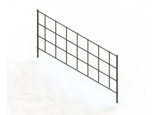afschermrooster,v. inhaakstelling,HxD 150x400mm,vrijstaand,staal