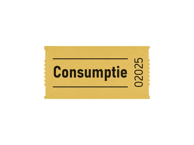 Consumptiebon Combicraft 57x30mm 2-zijdig 2x1000 stuks geel