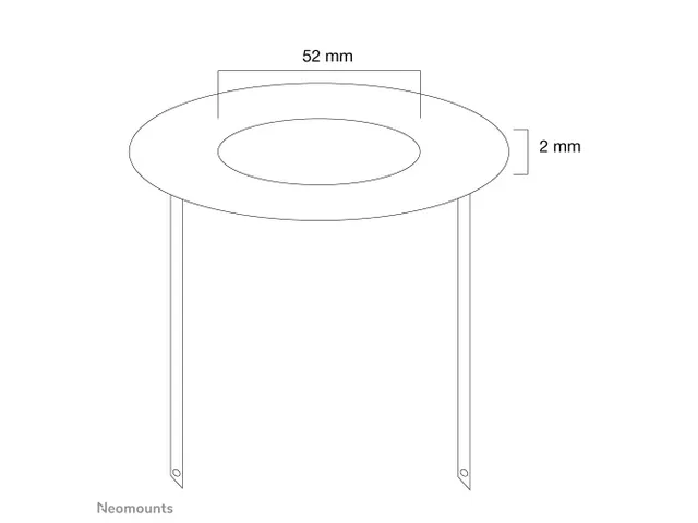 Neomounts FPMA-CRW5 Afdekrozet - geschikt voor Ø 52 mm - geschikt voo