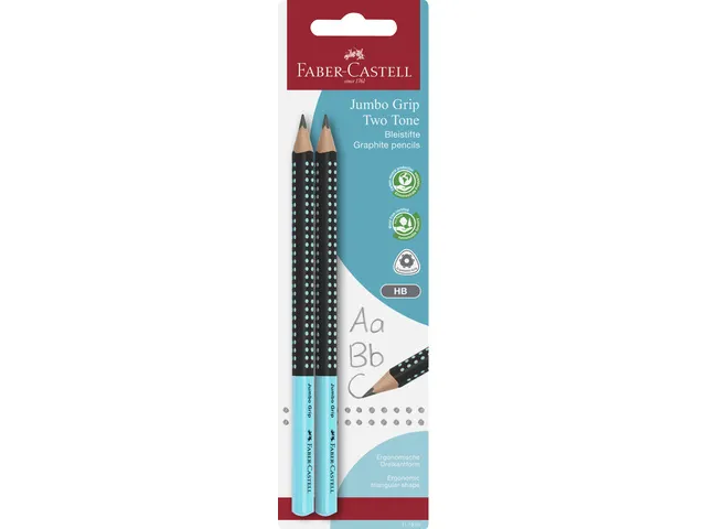 Set de 2 crayons Faber-Castell Jumbo Grip en blister Grip. Crayons gra