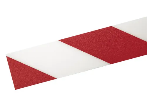 Durable Signaal Sticker Vloermarkering Rood/wit 50mmx30m