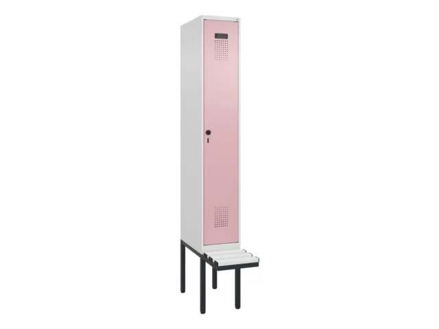 locker met bank,voor scheiding van kleding,HxBxD 2120x300x815mm,1vak