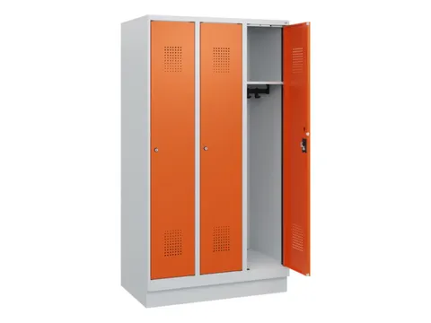 schoollocker,HxBxD 1630x900x500mm,3vak,vak B 300mm,cil.-slot,sokkel