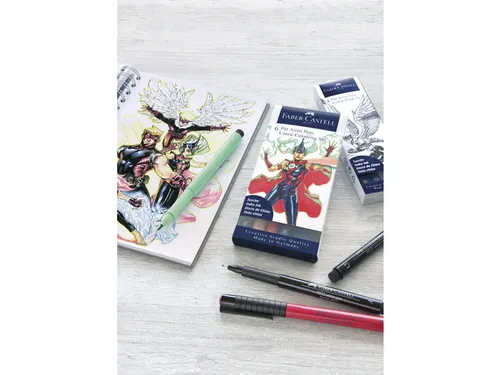 Tekenstift Faber-Castell Pitt Artist Pen Comic 6-delige etui
