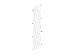 zijwand,v. inhaakstelling,HxD 2000x500mm,verzinkt,rooster,MW 50x50mm - 1