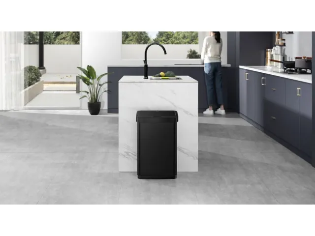 Afvalbak EcoNova Sensor Bin 50 liter Mat Zwart