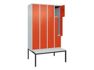 Z-garderobekast,HxBxD 2120x1200x815mm,8vak,vak B 300mm,cil.-slot - 2