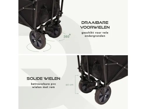 Bolderkar Opvouwbaar Zwart