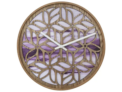 Wandklok Nextime dia 40cm Paars Hout Yogi