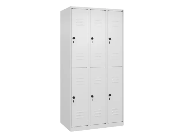 dubbeldekse locker,HxBxD 1850x900x500mm,3x2vak.,vak B 300mm