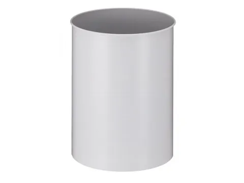 Ronde Papierbak Metaal 15 Liter Grijs
