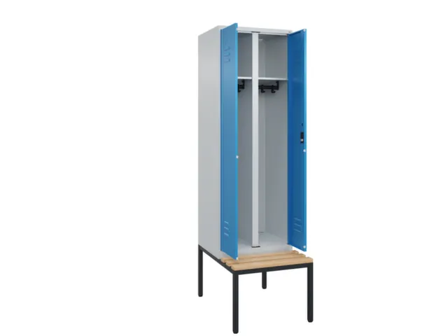 locker voor scheiding van kleding,HxBxD 2120x600x815mm,2vak