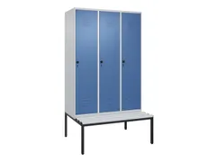 locker voor scheiding van kleding,HxBxD 2120x1200x815mm,3vak